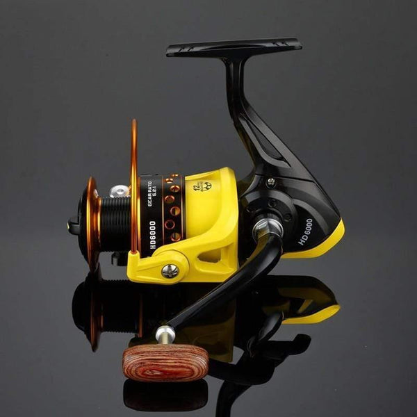 Planet Gates Metal Fishing Reel Spinning Reel metal spool 500 1000 2000 3000 4000 5000 6000 7000 12BB Ratio 5.2:1 Fishing Tackle