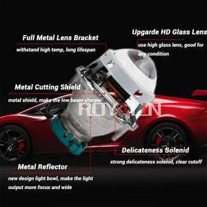 Planet Gates Metal Hella 3R G5 Bi Xenon Headlights Lens D2S Lights Projector Universal Car Lamp D1S D2H D3S D4S Bulbs Motors Retrofit