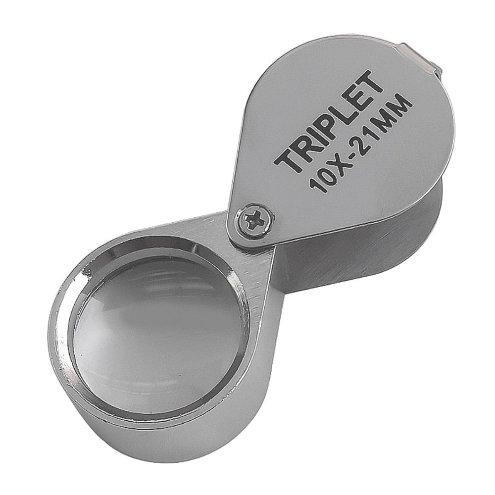 Planet Gates Metal Jewelry Magnifying Glass Jewelers Eye Tool Jewellery Folding Loupe Glass Lens Magnifying Triplet Glass Jewelry Diamond