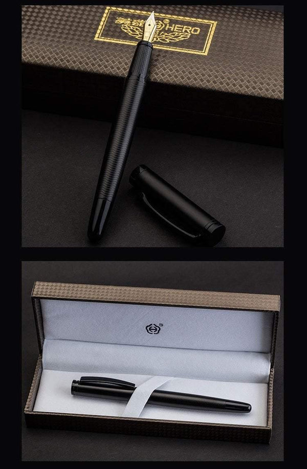 Planet Gates Metal Matte black thread body Iraurita fountain pen 0.5mm ink pens Business Office