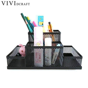 Planet Gates Metal Mesh Pen Holder Cube Stand Combination Desk Desktop Accessories Stationery Organizer Pen Pencil Office Supplies