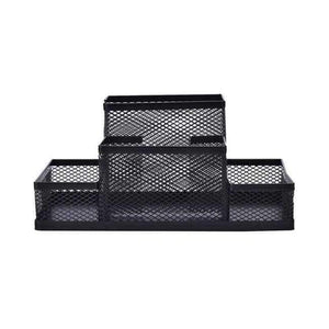 Planet Gates Metal Mesh Pen Holder Cube Stand Combination Desk Desktop Accessories Stationery Organizer Pen Pencil Office Supplies