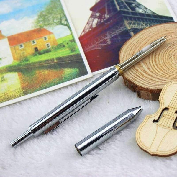 Planet Gates Metal pencil 0.5mm Roller Ball Pen Luxury Ballpoint Pen for Business Writing Gift Office School Supplies blue Black Ink Refills