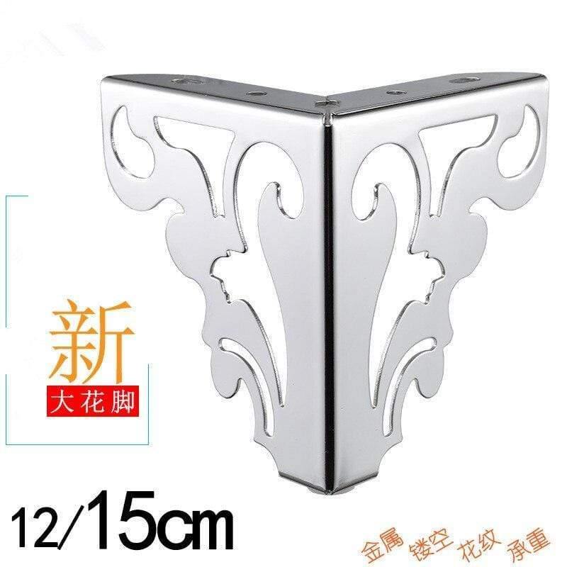 Metal Polished Sofa Chair Legs Modern Hollow Patten Table Cabinet Bed Feet Furniture Accessories Set Of 4