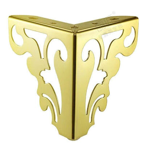 Metal Polished Sofa Chair Legs Modern Hollow Patten Table Cabinet Bed Feet Furniture Accessories Set Of 4