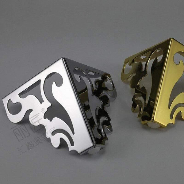 Metal Polished Sofa Chair Legs Modern Hollow Patten Table Cabinet Bed Feet Furniture Accessories Set Of 4