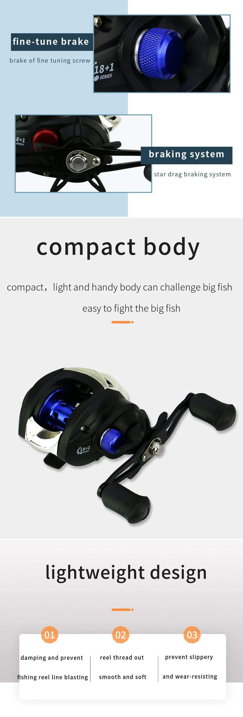 Planet Gates Metal Spool Baitcasting Reel 8kg Max Drag 7.2:1 High Speed Gear Ratio Saltwater Freshwater fishing wheel Fishing Reel