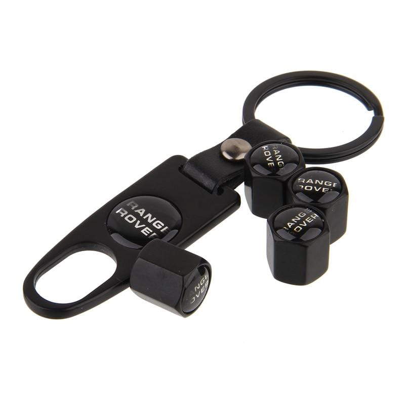 Planet Gates Metal Tire Valve Stem Caps For Land Rover Range Rover Sport Evoque L322 Vogue Vehicle Wheel Dust Air Cover Accessories Keychain