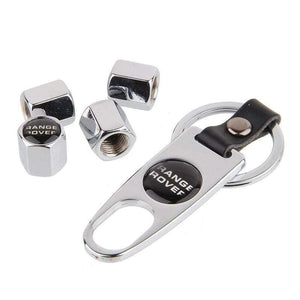 Planet Gates Metal Tire Valve Stem Caps For Land Rover Range Rover Sport Evoque L322 Vogue Vehicle Wheel Dust Air Cover Accessories Keychain