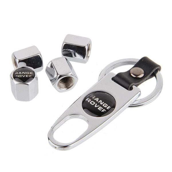 Planet Gates Metal Tire Valve Stem Caps For Land Rover Range Rover Sport Evoque L322 Vogue Vehicle Wheel Dust Air Cover Accessories Keychain