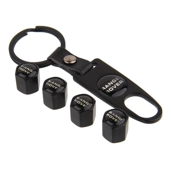 Planet Gates Metal Tire Valve Stem Caps For Land Rover Range Rover Sport Evoque L322 Vogue Vehicle Wheel Dust Air Cover Accessories Keychain