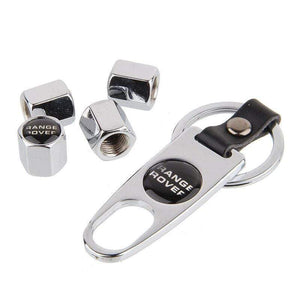 Planet Gates Metal Tire Valve Stem Caps For Land Rover Range Rover Sport Evoque L322 Vogue Vehicle Wheel Dust Air Cover Accessories Keychain