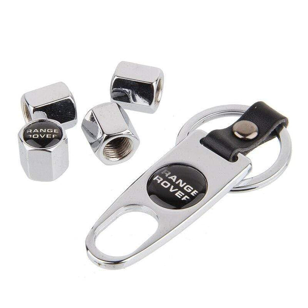 Planet Gates Metal Tire Valve Stem Caps For Land Rover Range Rover Sport Evoque L322 Vogue Vehicle Wheel Dust Air Cover Accessories Keychain