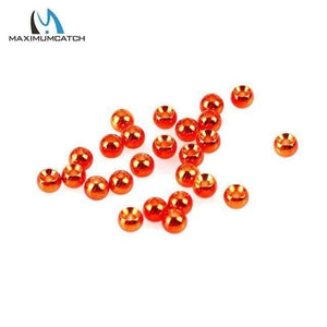Planet Gates Metalic Orange / 2.0mm 25pcs/lot 2.0-3.8mm Fly Tying Tungsten Beads Round Nymph Head Ball Fly Tying Material 18 Different Colors