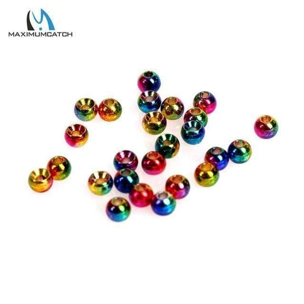 Planet Gates Metalic Rainbow / 2.0mm 25pcs/lot 2.0-3.8mm Fly Tying Tungsten Beads Round Nymph Head Ball Fly Tying Material 18 Different Colors
