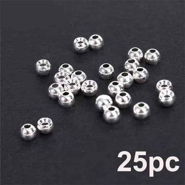 Planet Gates Metalic Silver / 2.0mm 25pc 2.0-4.6mm Fly Tying Tungsten Beads  Four Colors Fly Tying Material Fishing Accessory