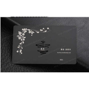 Planet Gates Metallic black business cards printing Deluxe Metal Business Card Visit Card ,Double-sided NO.3059NO.3064