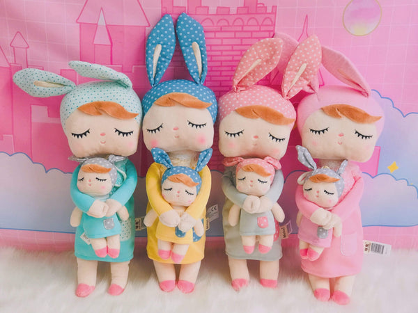 Metoo Dolls Stuffed Toys Plush Animals Angela 2 Piece Set Kids Toys for Girls Children Kawaii Baby Plush Cartoon Angela Rabbit