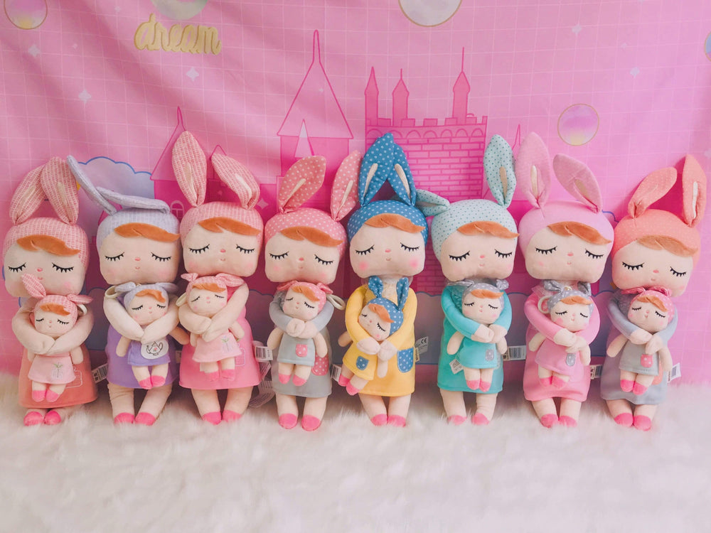 Metoo Dolls Stuffed Toys Plush Animals Angela 2 Piece Set Kids Toys for Girls Children Kawaii Baby Plush Cartoon Angela Rabbit