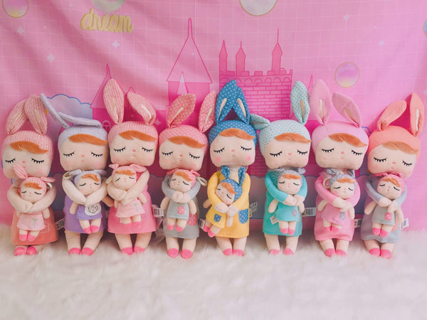 Metoo Dolls Stuffed Toys Plush Animals Angela 2 Piece Set Kids Toys for Girls Children Kawaii Baby Plush Cartoon Angela Rabbit