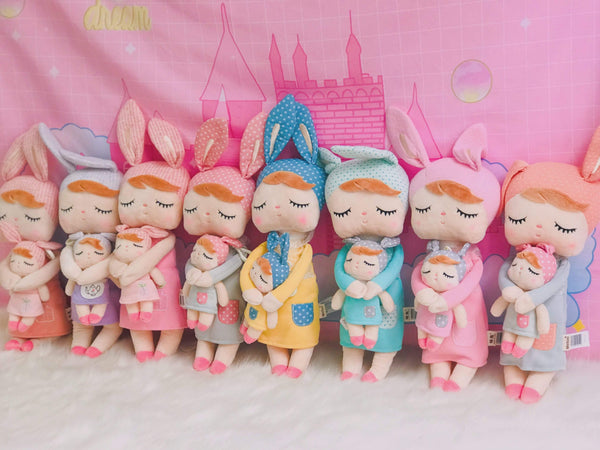 Metoo Dolls Stuffed Toys Plush Animals Angela 2 Piece Set Kids Toys for Girls Children Kawaii Baby Plush Cartoon Angela Rabbit