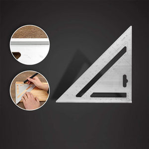 Metric Triangle Angle Protractor Aluminum Alloy Speed Try Square Carpenter's Measuring ruler Layout Tool