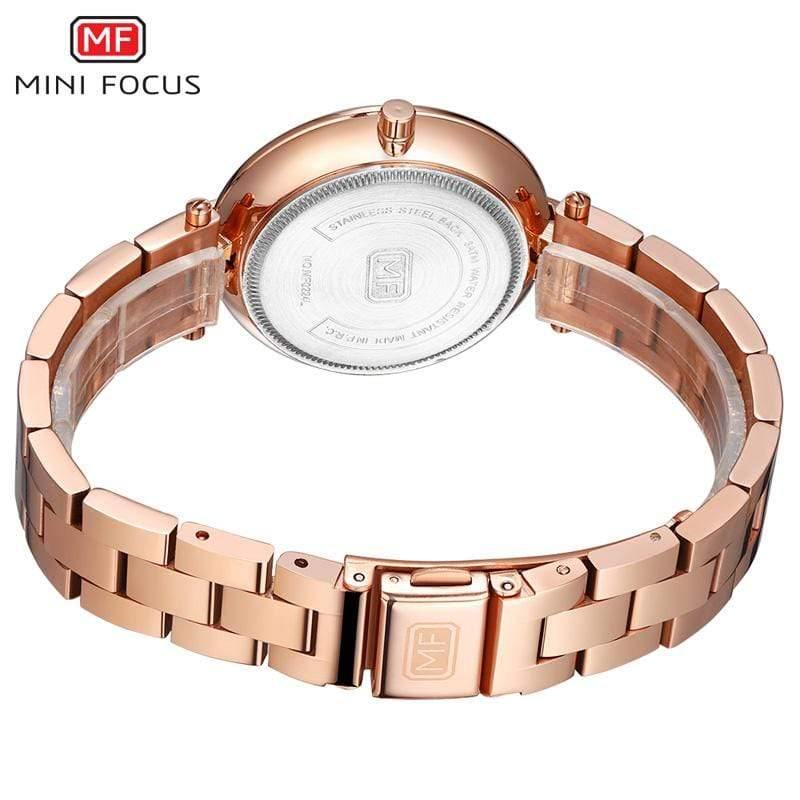 Planet Gates MF0224L-Rose Women's Rose Gold Wrist Watches Simple Stainless Steel Bracelet Waterproof Dress Quartz Watch for Lady Woman 0224Rose