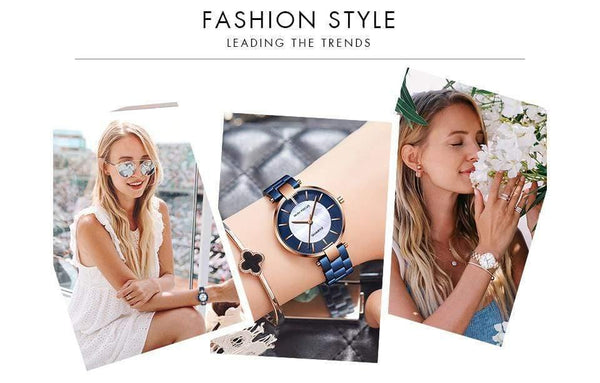 Planet Gates MF0224L-Rose Women's Rose Gold Wrist Watches Simple Stainless Steel Bracelet Waterproof Dress Quartz Watch for Lady Woman 0224Rose