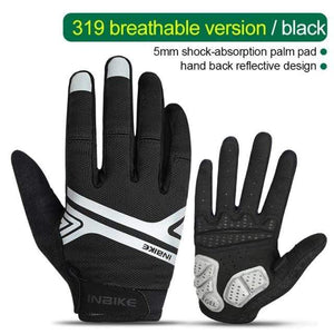 Planet Gates MF319 Black / M Full Finger Cycling Gloves MTB Bike Bicycle Equipment Riding Outdoor Sports Fitness Touch Screen GEL Padded Accessories