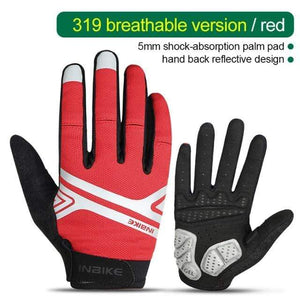 Planet Gates MF319 Red / XL Full Finger Cycling Gloves MTB Bike Bicycle Equipment Riding Outdoor Sports Fitness Touch Screen GEL Padded Accessories