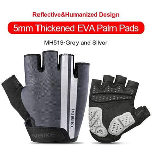Planet Gates MH519-Grey / M / China Shockproof GEL Pad Cycling Gloves Half Finger Sport Gloves Men Women Summer Bicycle Gym Fitness Gloves MTB Bike Gloves