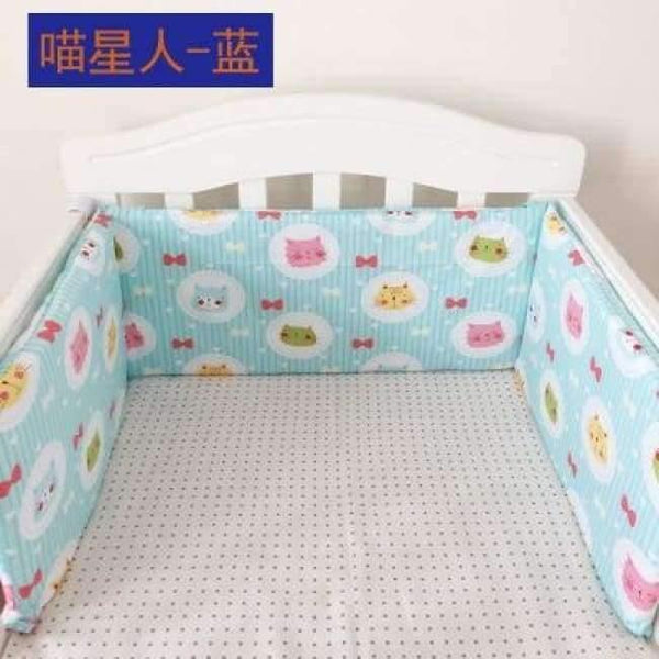 Planet Gates miaoxingrenlan Foldable 180*30cm Baby Bedding Bumper In the Crib For Newborn Cotton Linen One-piece Cot Bumper Baby Safety Bed Around Protector