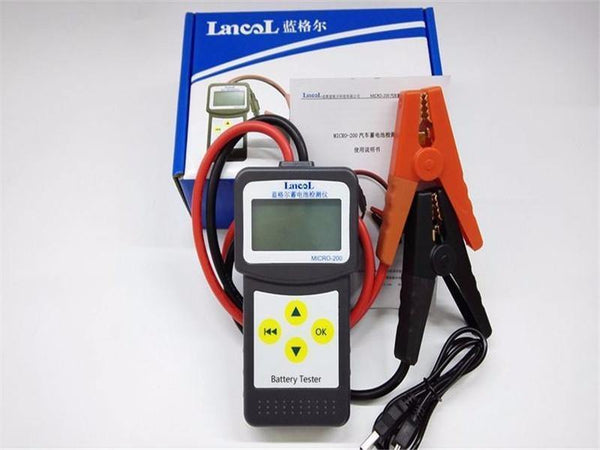 Planet Gates MICRO-200 Auto Battery Capacity Tester Battery Tester 12V Vehicle Digital Battery Analyzer Car CCA 30-200Ah Portable