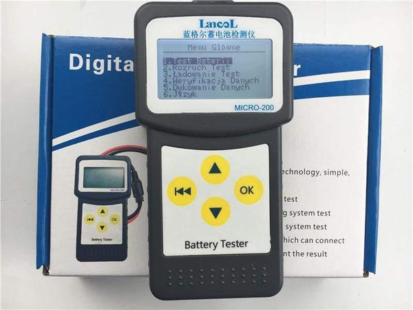 Planet Gates MICRO-200 Auto Battery Capacity Tester Battery Tester 12V Vehicle Digital Battery Analyzer Car CCA 30-200Ah Portable