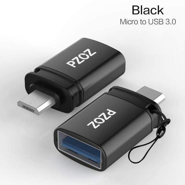 Planet Gates Micro Black OTG Type C to usb c 3.0 to Micro for iphone Macbook Google xiaomi phone Tablet Charge Data cable Type-c usb otg adapter