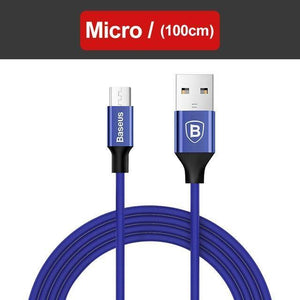 Planet Gates Micro Blue / 120cm Baseus 3 in 1 USB Cable For iPhone XS Max XR X 8 7 Charging Charger Micro USB Cable 2 in 1 Mobile Phone USB Type c Type-c Cable