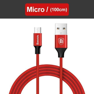 Baseus 3 in 1 USB Cable For iPhone XS Max XR X 8 7 Charging Charger Micro USB Cable 2 in 1 Mobile Phone USB Type c Type-c Cable - Planet Gates