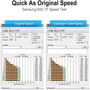 Planet Gates Micro SD Female to Micro SD Male Extension Cable TF to TF Card Reader Flexible Extender Adapter for Car GPS 3D Printer TV