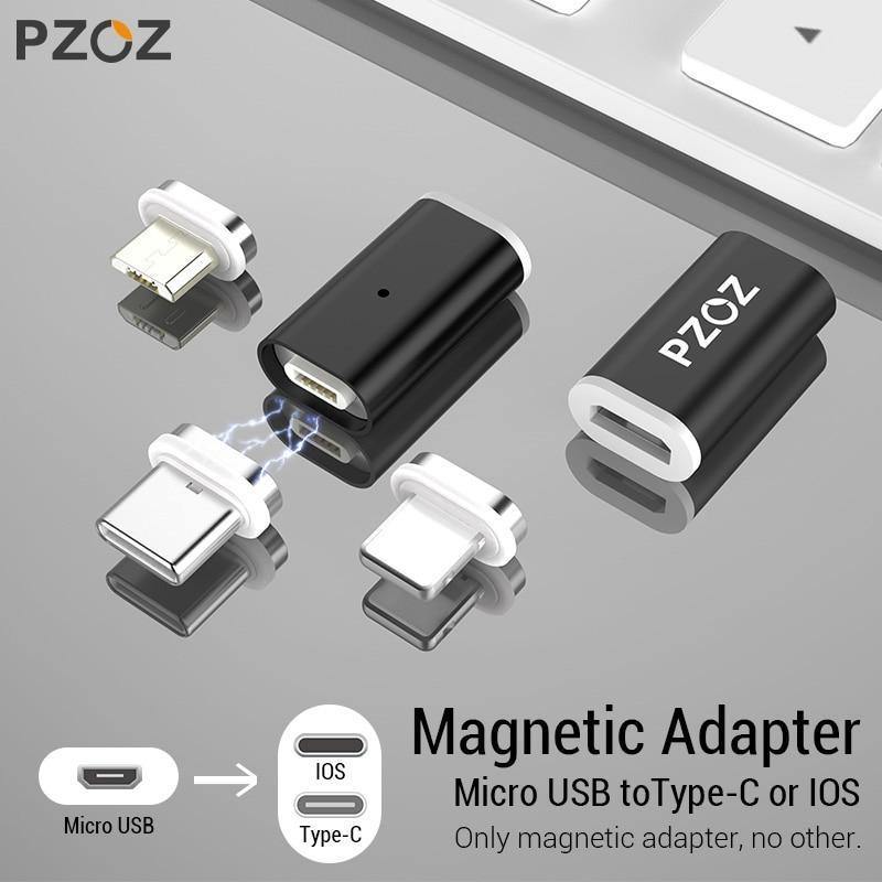 Planet Gates Micro to IOS Plug PZOZ Magnetic Adapter Cable Micro usb Adapter Fast Charging Phone Microusb Type-C Magnet Charger usb c For iphone xiaomi Type C