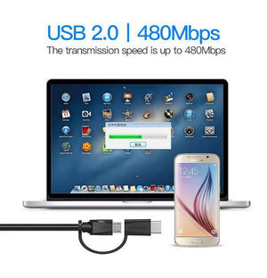 Planet Gates micro usb / 0.5m Vention Micro USB 2 in 1 Type C Cable USB C Super Speed Charger USB Cable for Macbook Nokia Nexus 5X 6P Meizu Pro5 Xiaomi Phone