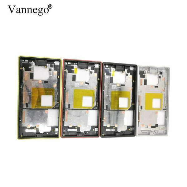 Planet Gates Middle frame For Sony Xperia Z5 Compact E5803 E5823 case Replacement parts Housing Metal With Dust Plug And Adhesive