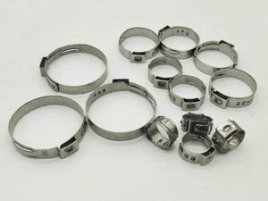 Planet Gates Middle size pipe Clamps High Quality 4PCS Stainless Steel 304 Single Ear Hose Clamps Assortment Kit Single