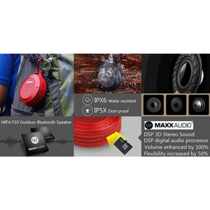 Planet Gates MIFA F10 Outdoor Wireless Bluetooth 4.0 Stereo Portable Speaker Built-in mic Shock Resistance IPX6 Waterproof Speaker with Bass