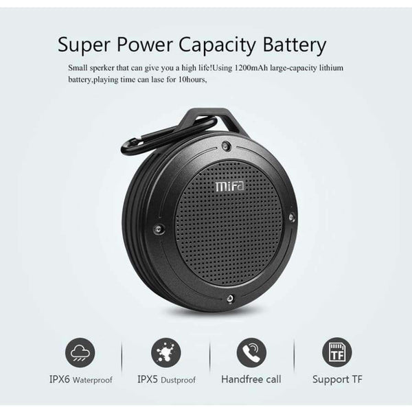 Planet Gates MIFA F10 Outdoor Wireless Bluetooth 4.0 Stereo Portable Speaker Built-in mic Shock Resistance IPX6 Waterproof Speaker with Bass