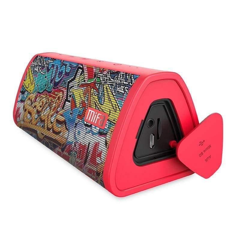 Planet Gates MIFA Red-Graffiti Bluetooth Speaker  Built-in Microphone Stereo Rock Sound Outdoor 10W Portable Wireless Speaker Support TF Card