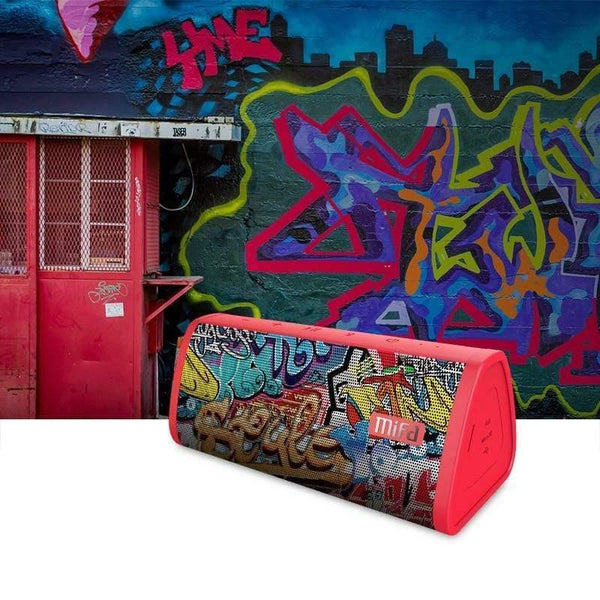 Planet Gates MIFA Red-Graffiti Bluetooth Speaker  Built-in Microphone Stereo Rock Sound Outdoor 10W Portable Wireless Speaker Support TF Card