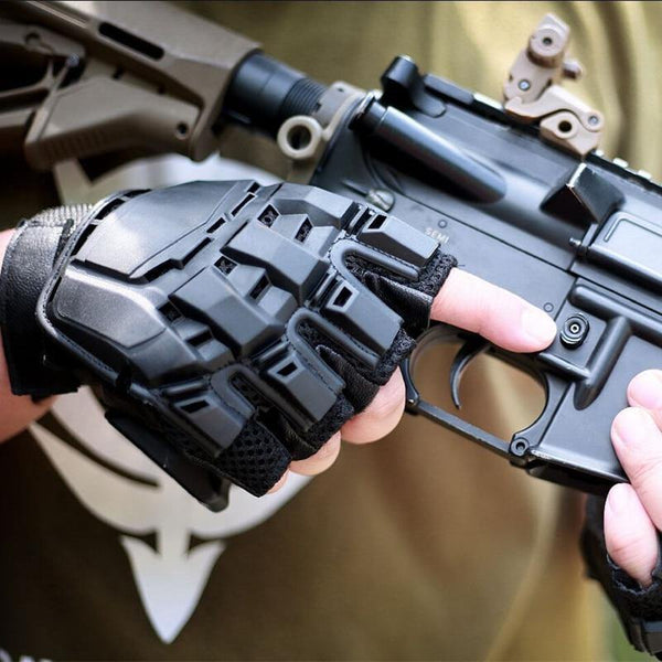 Planet Gates Military Army Airsoft Paintball Half Finger Gloves Men Soldier Train Outdoor Combat Climbing Shooting Gloves