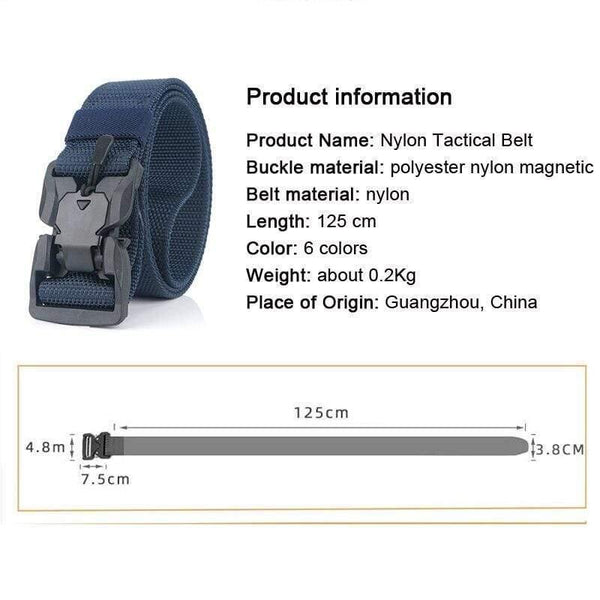 Military Equipment Combat Tactical Belt For Men US Army Training Nylon Magnetic Buckle Waist Belt Outdoor Hunting Belt