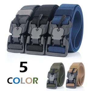 Military Equipment Combat Tactical Belts For Men US Army Training Elastic Nylon Belt