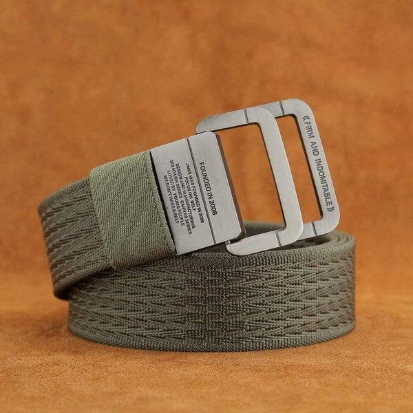 Military Equipment Tactical Belt Man Double Ring Buckle Thicken Canvas Belts for Men Waistband